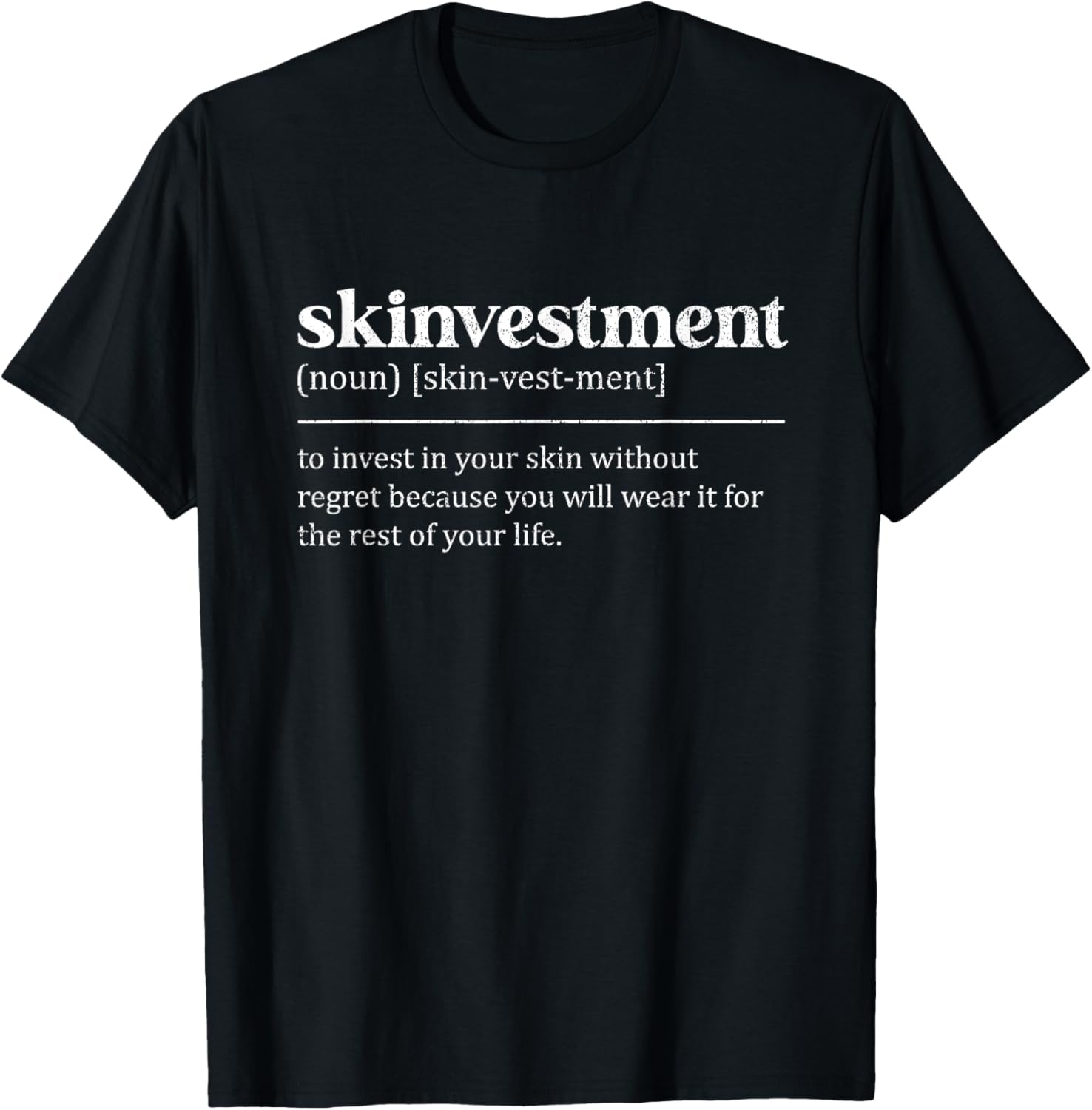 Vintage Skinvestment Noun Skincare Esthetician T-Shirt - T-Shirt | Black