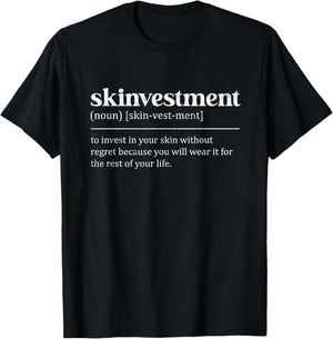 Vintage Skinvestment Noun Skincare Esthetician T-Shirt - T-Shirt | Black