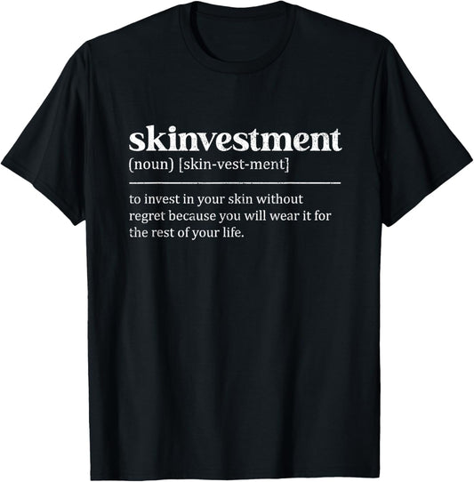 Vintage Skinvestment Noun Skincare Esthetician T-Shirt - T-Shirt | Black