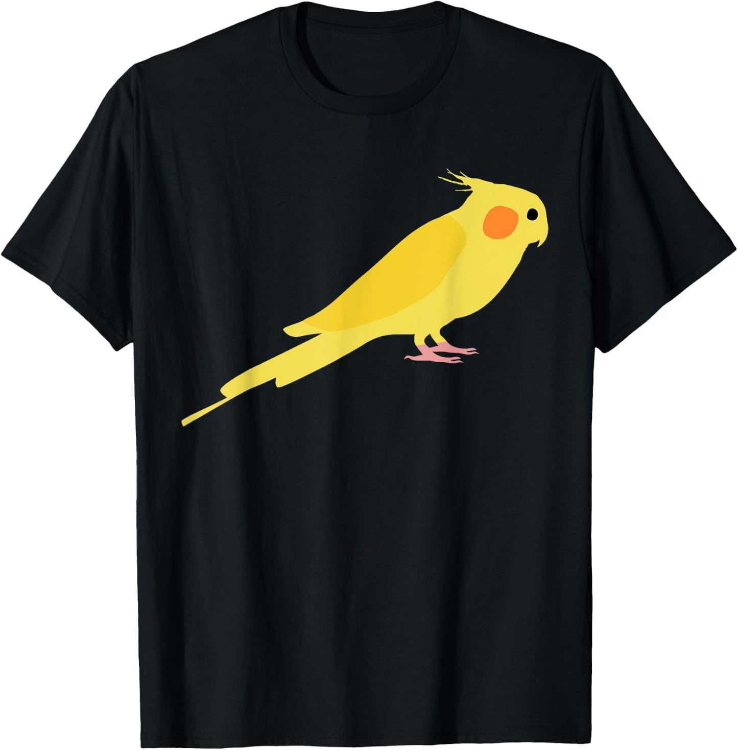 Cute Yellow Cockatiel Tropical Bird T-Shirt - T-Shirt | Black