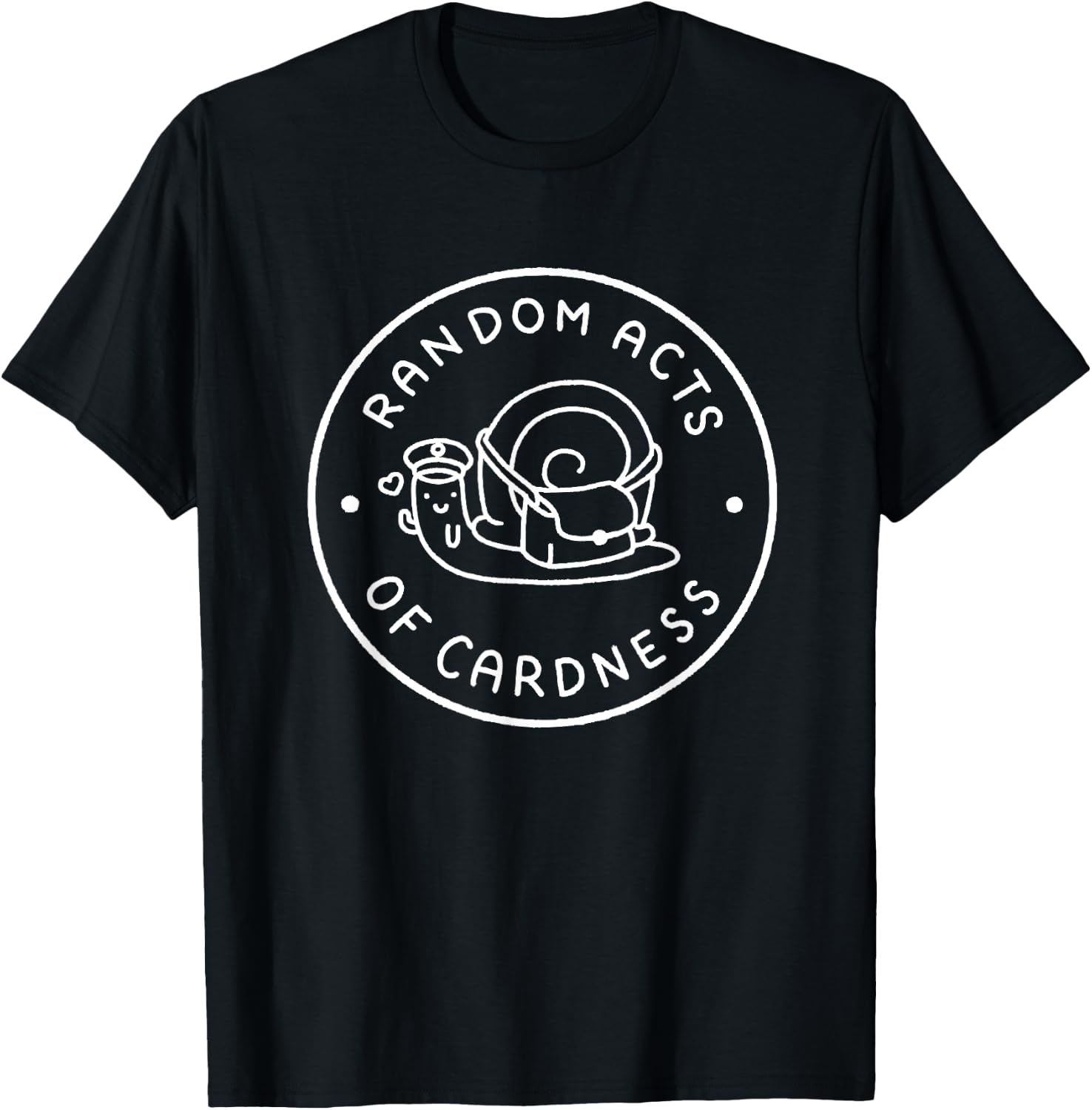 Random Acts of Cardness Snail Logo T-Shirt - T-Shirt | Black