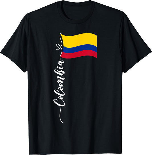 Colombian Flag Colombia National Hispanic Heritage Month T-Shirt - T-Shirt | Black