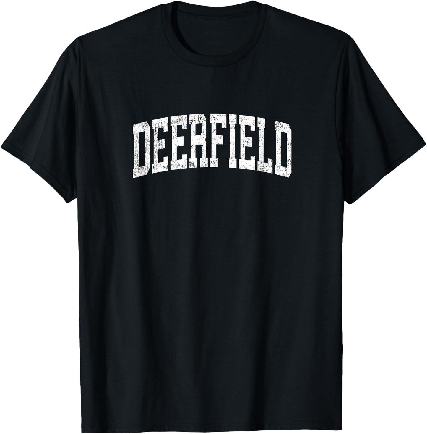 Deerfield Massachusetts MA Vintage Athletic Sports Design T-Shirt - T-Shirt | Black