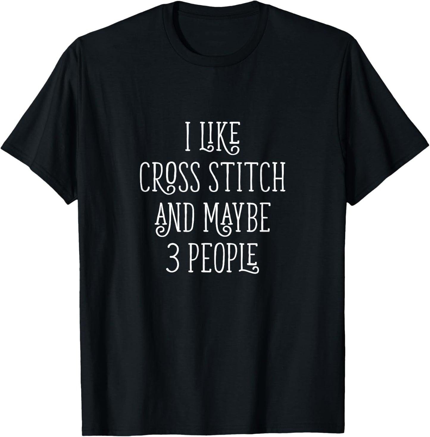 Introvert Cross Stitch Needlepoint DIY Art Craft Lover Gear T-Shirt - T-Shirt | Black