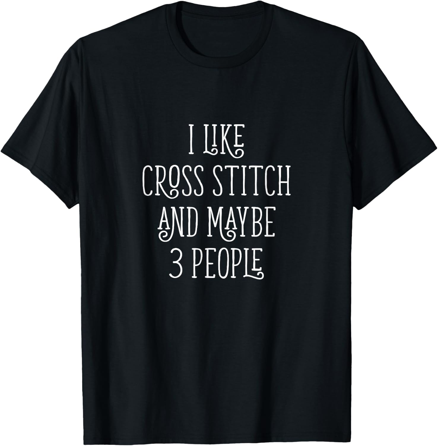 Introvert Cross Stitch Needlepoint DIY Art Craft Lover Gear T-Shirt - T-Shirt | Black