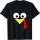 Turkey T Shirt - Male Boy Tom Gobbler T-Shirt - T-Shirt | Black