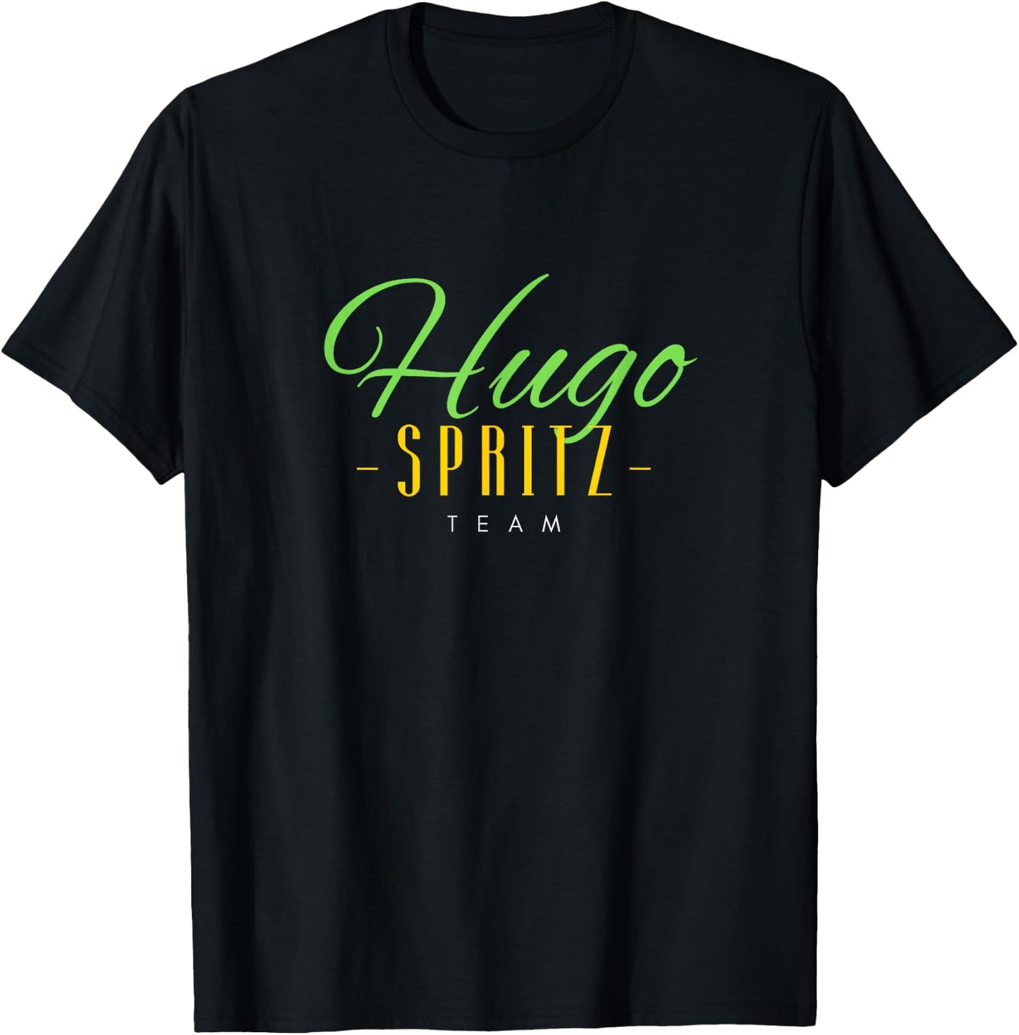 Hugo Spritz Team Elderberry Summer Sparkling Prosecco Cocktail T-Shirt - T-Shirt | Black