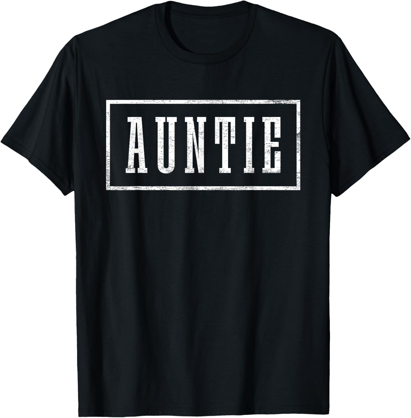 Auntie - Sleek Framed Design Mother's Day Auntie T-Shirt - T-Shirt | Black