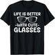 Cute Optician Art Women Optometrist Eyewear Optician T-Shirt - T-Shirt | Black