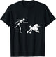 Funny Halloween Skeleton Leg Poodle T-Shirt - T-Shirt | Black