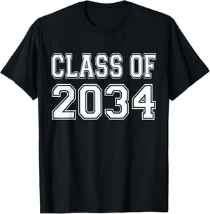 Class of 2034 Grow with Me T-Shirt - T-Shirt | Black