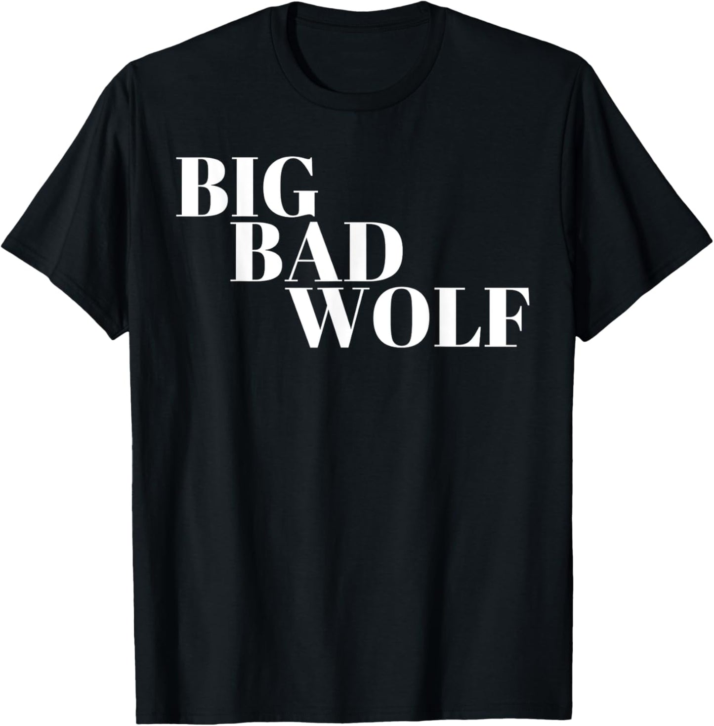 Big Bad Wolf White T-Shirt - T-Shirt | Black
