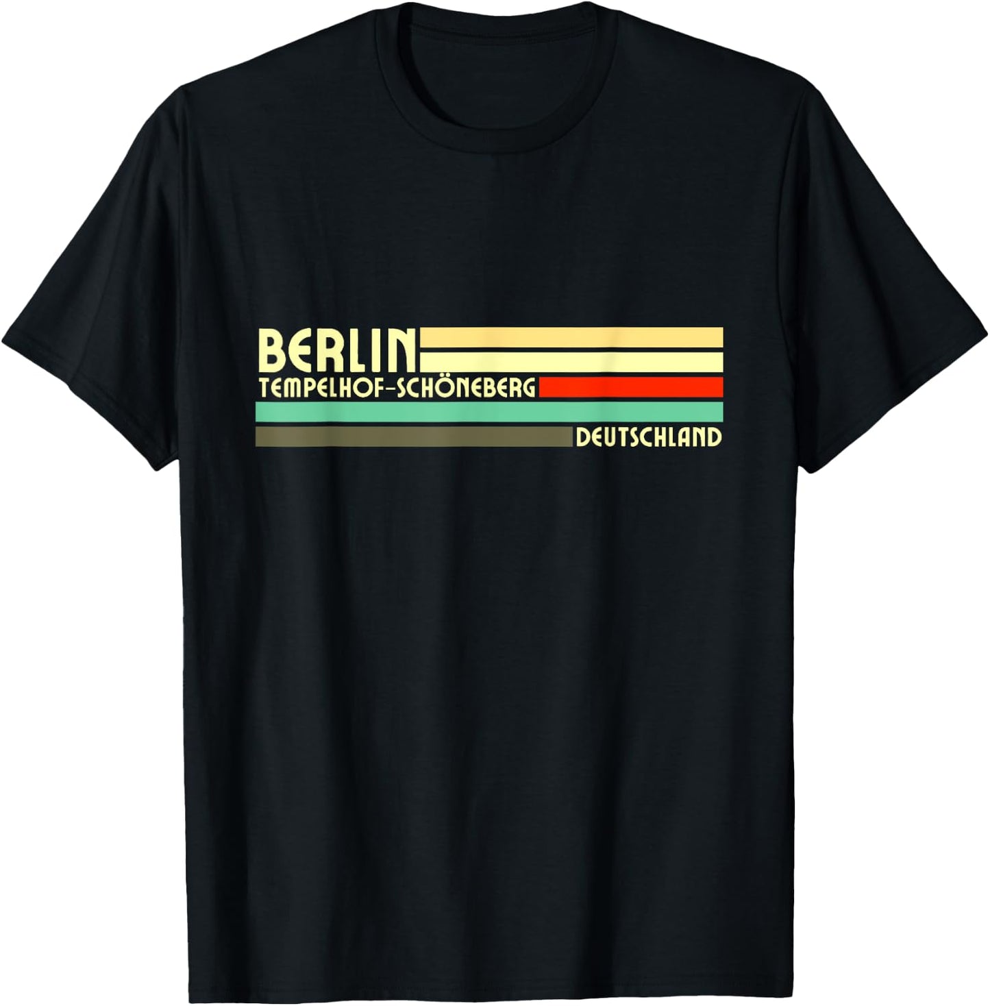 Retro Vintage Berlin Tempelhof-Schöneberg T-Shirt - T-Shirt | Black