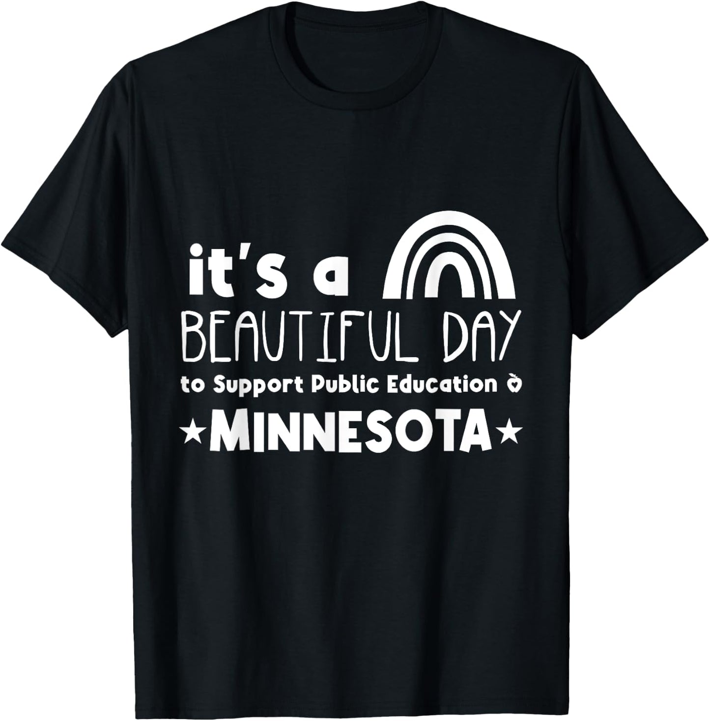 Support Public Education Teacher Red for Ed Minnesota Women Kids T-Shirt - T-Shirt | Black