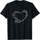 Cute Heart Music Note Women Girls Musicians T-Shirt - T-Shirt | Black
