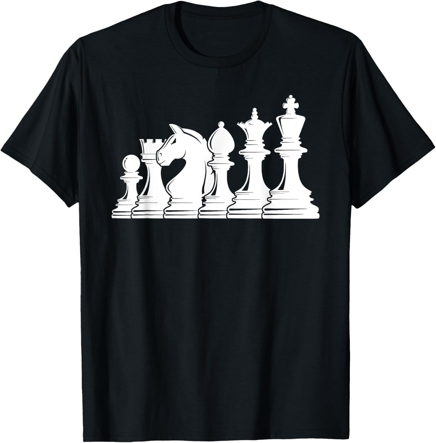 Chess Pieces T-Shirt - T-Shirt | Black