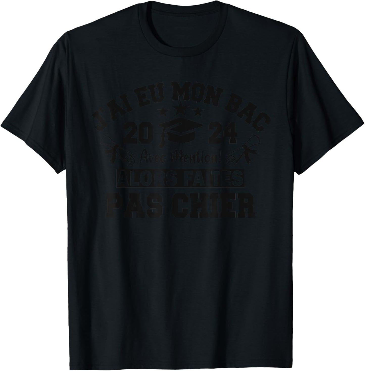 J'ai Eu Mon Bac So Cheap Bachelor Bachelor BAC 2024 , grey, S T-Shirt - T-Shirt | Black