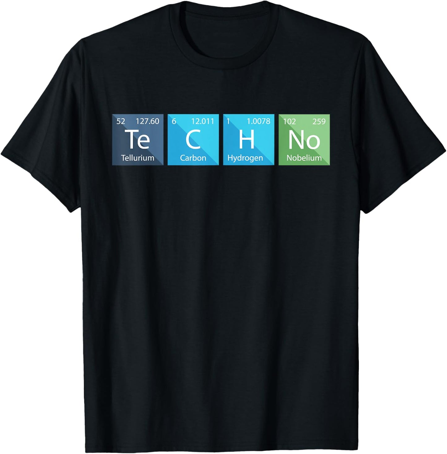 Techno Lover Periodic Elements TeCHNo T-Shirt - T-Shirt | Black