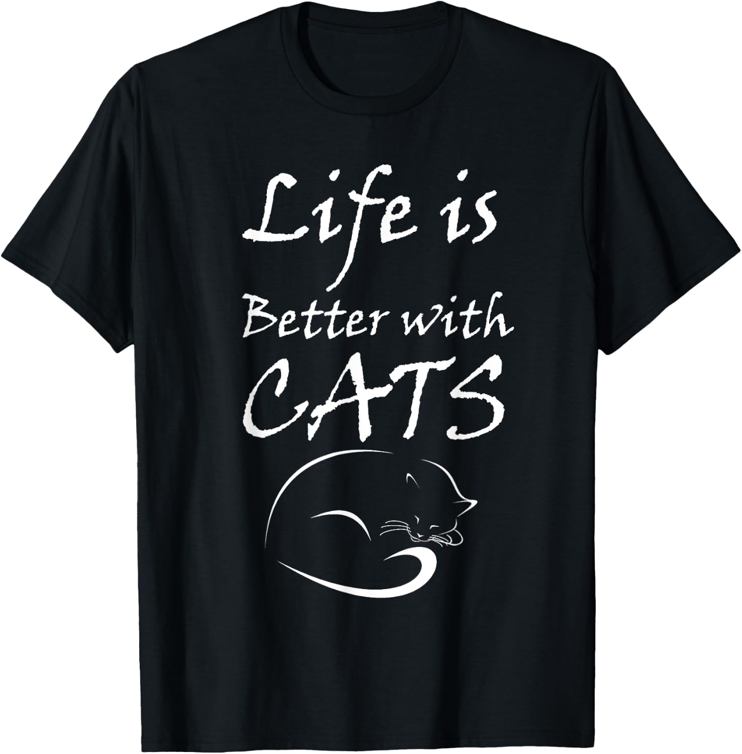 Life is Better With MY Cats T-Shirt - T-Shirt | Black