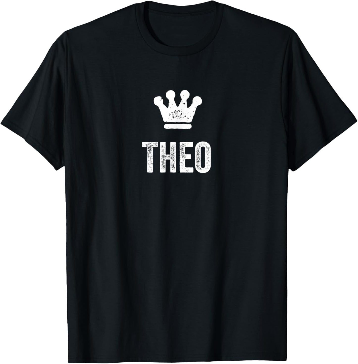 Theo the King / Crown & Name Design Called Theo T-Shirt - T-Shirt | Black