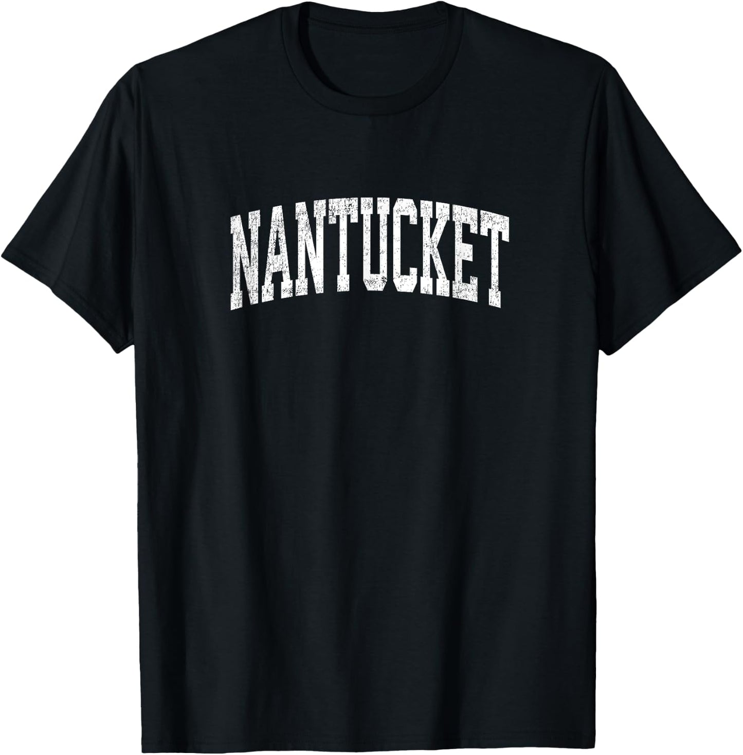 Nantucket Massachusetts MA Vintage Athletic Sports Design T-Shirt - T-Shirt | Black