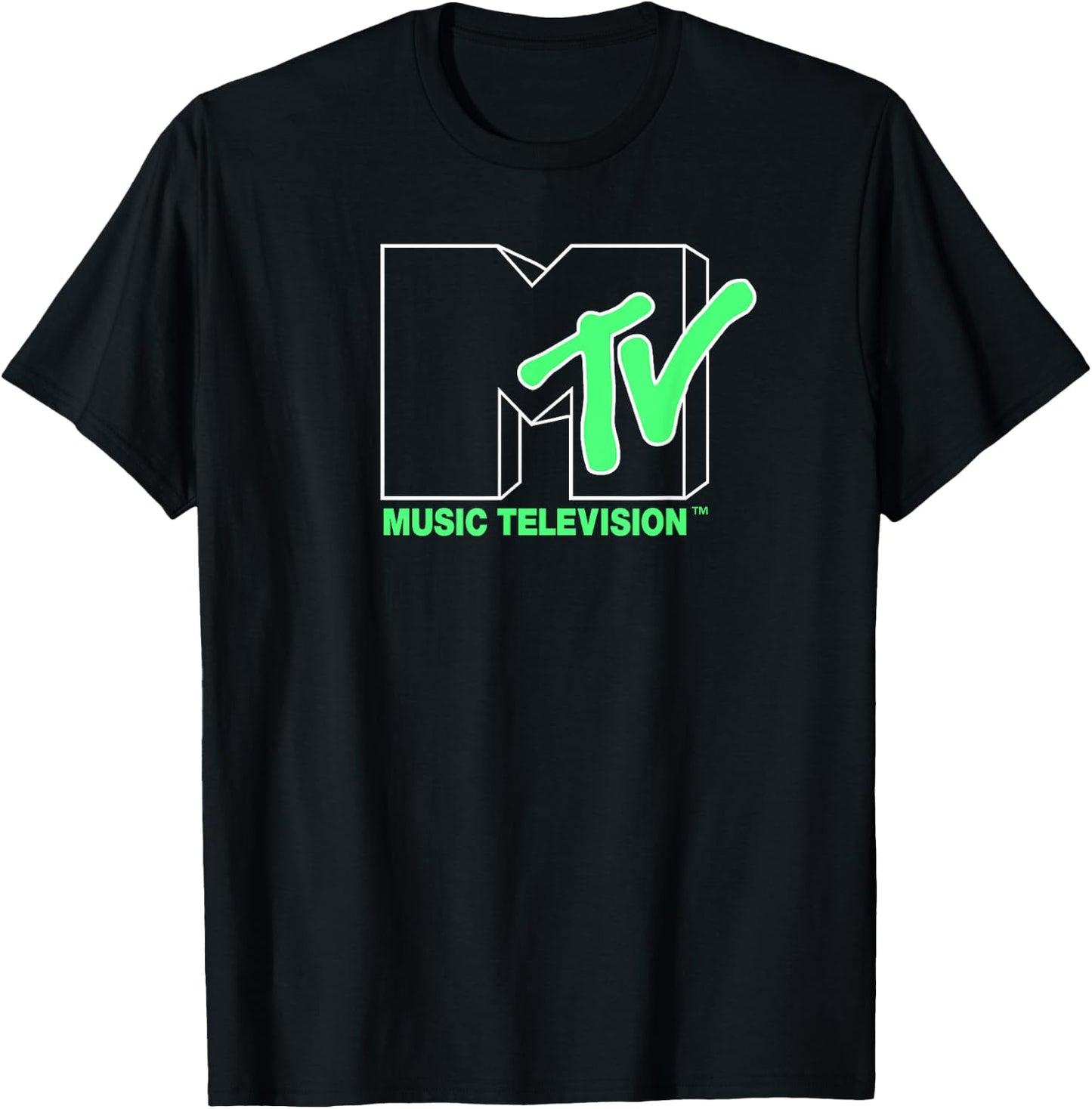 MTV Space Walk Front Back Logo , black T-Shirt - T-Shirt | Black