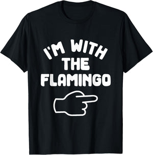 I'm with the Flamingo Funny Casual Halloween Costume T-Shirt - T-Shirt | Black