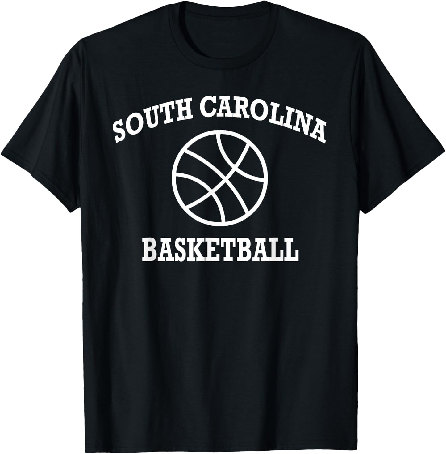 Basketball Logo South Carolina Retro Design College State T-Shirt - T-Shirt | Black