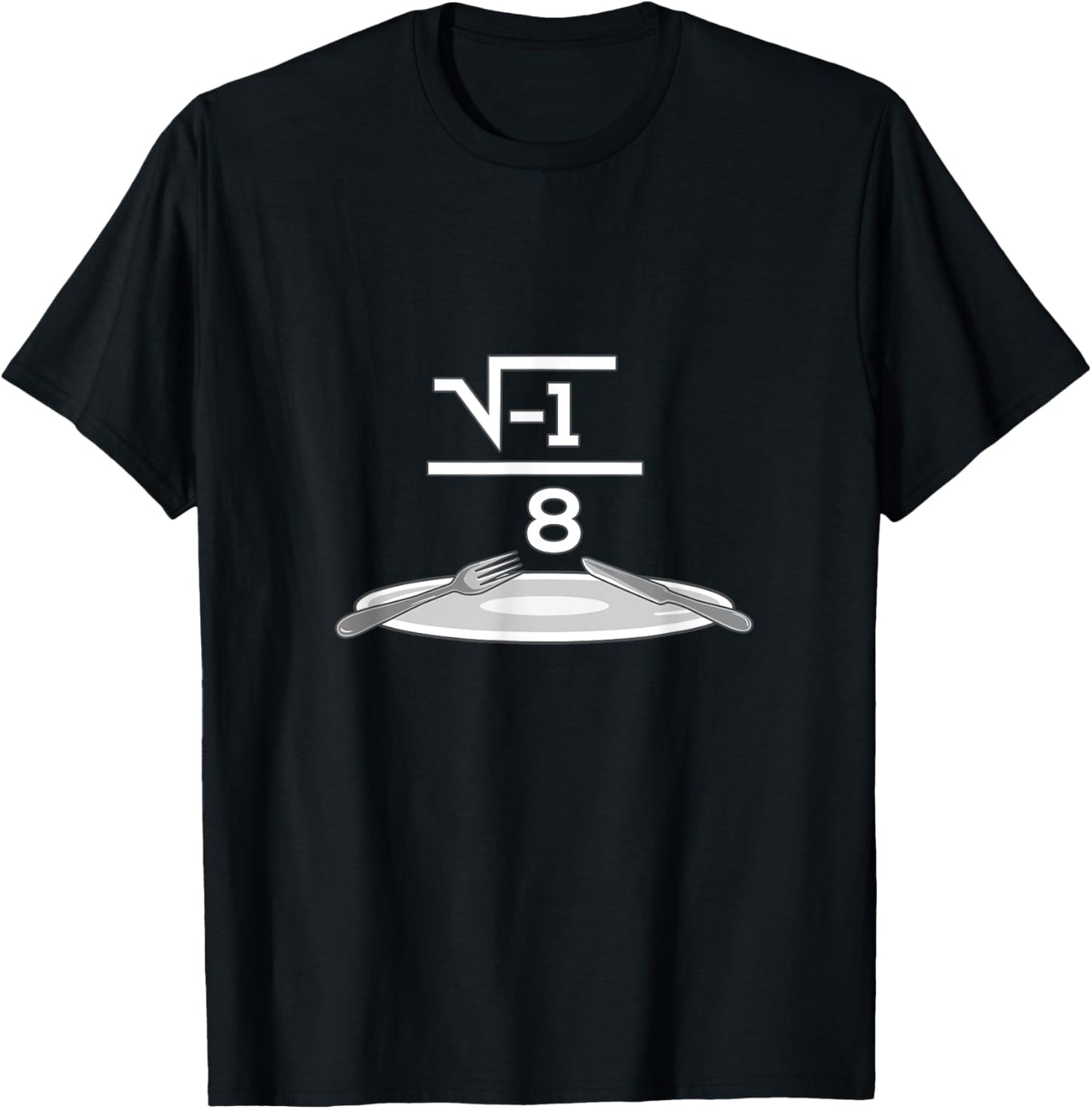 I OVER EIGHT "I Over Ate" Funny Math Shirt T-Shirt - T-Shirt | Black