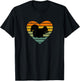 Ich liebe Eichhörnchen Retro Herz Nagetier Eichhörnchenfan T-Shirt - T-Shirt | Black