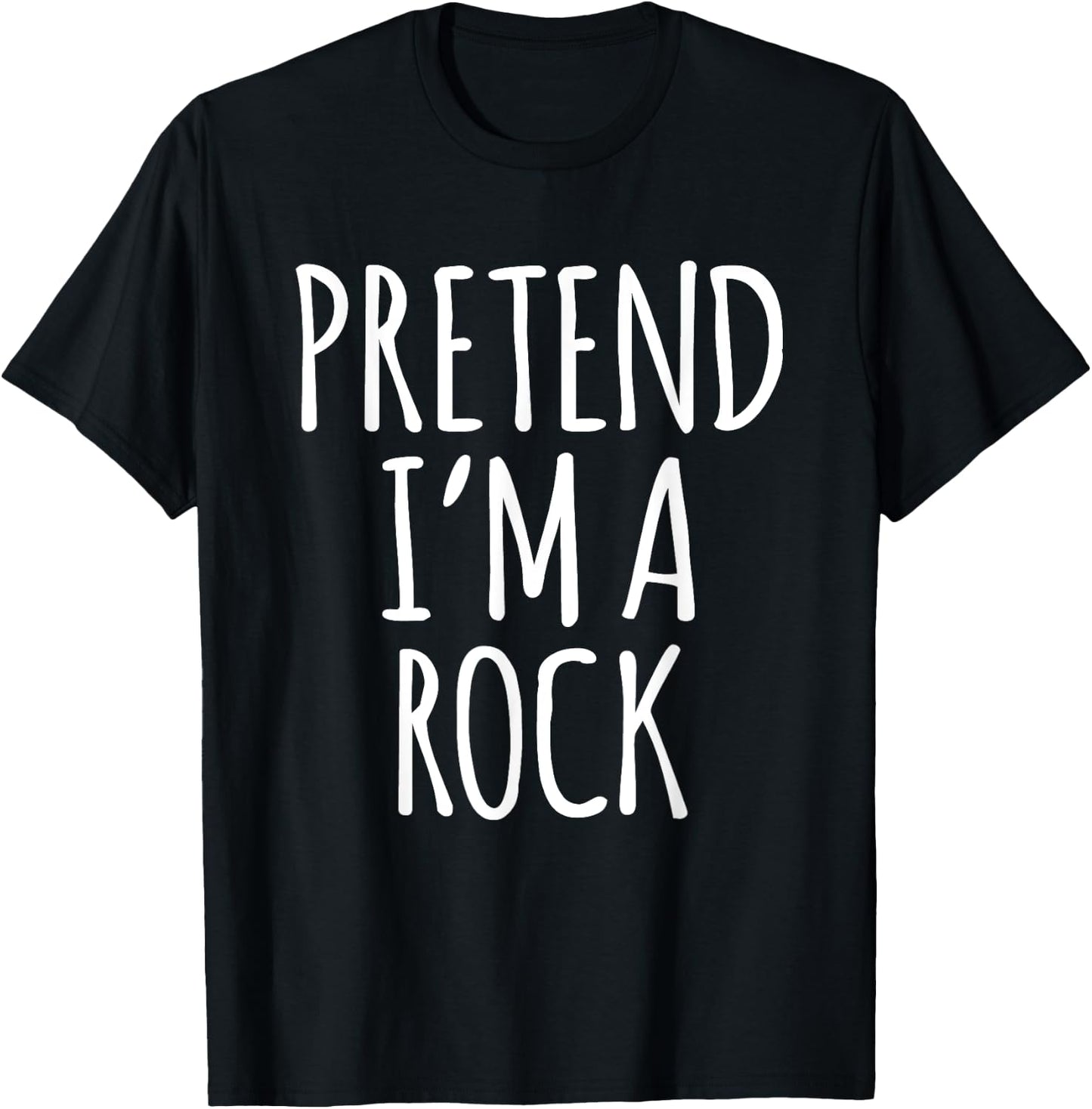 Funny Lazy Halloween Costume Shirt - Rock Boulder Gravel T-Shirt - T-Shirt | Black