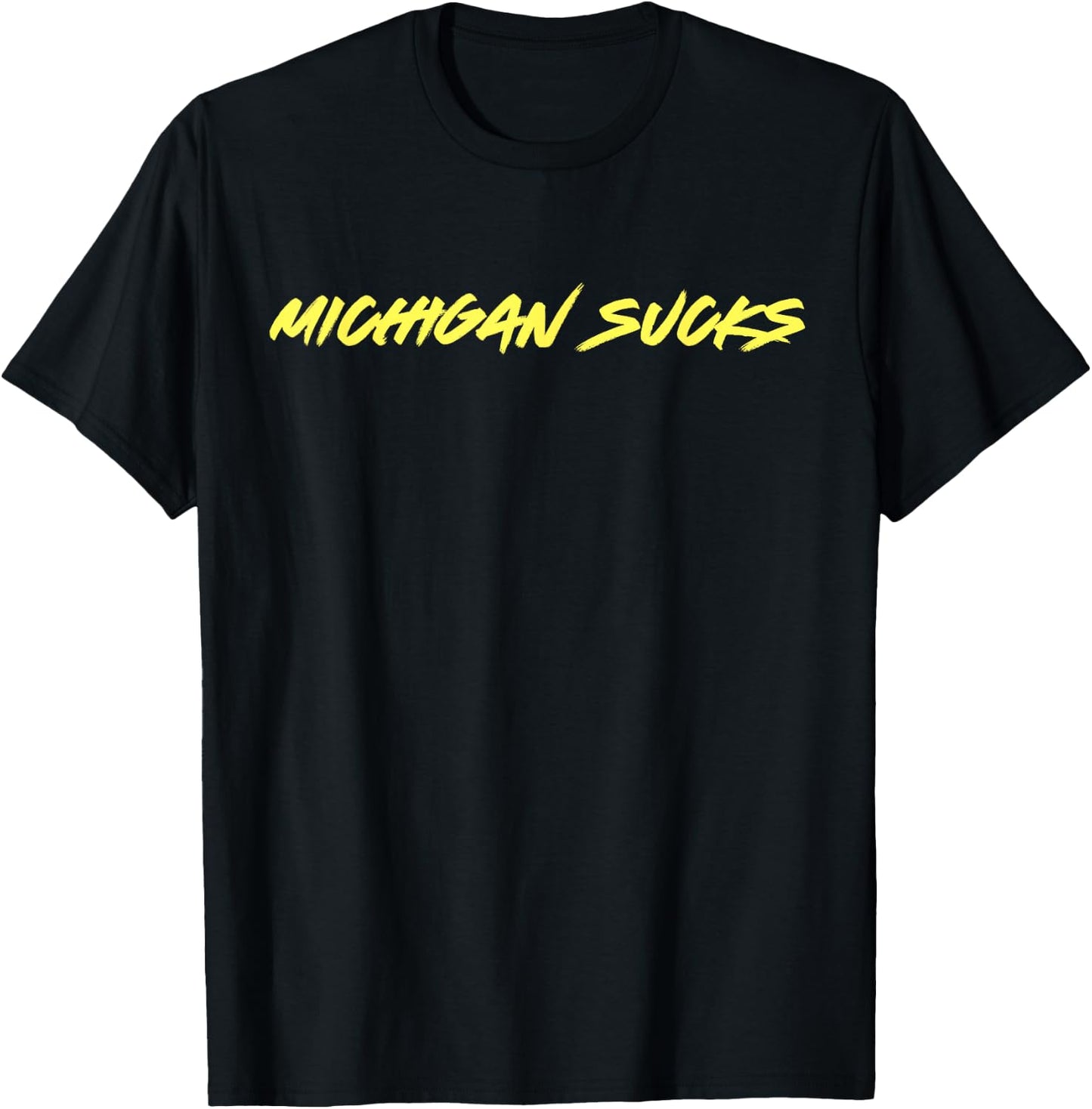 Michigan Sucks Funny Minimalist Hater T-Shirt - T-Shirt | Black
