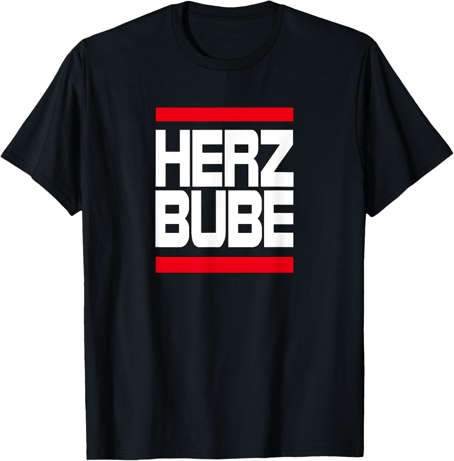 Herzbube with Hearts Nickname Treasure Love Couple, black T-Shirt - T-Shirt | Black