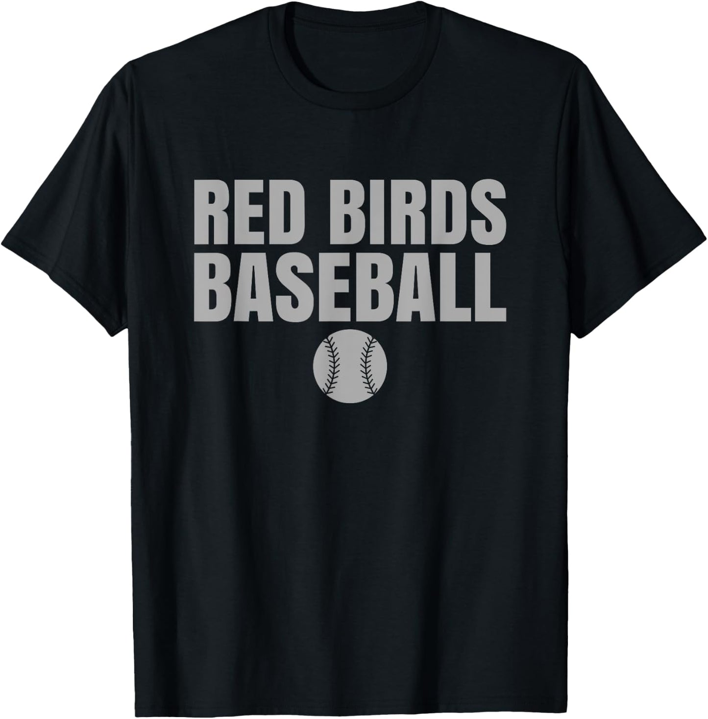 Loudonville Red Birds Baseball T-Shirt - T-Shirt | Black
