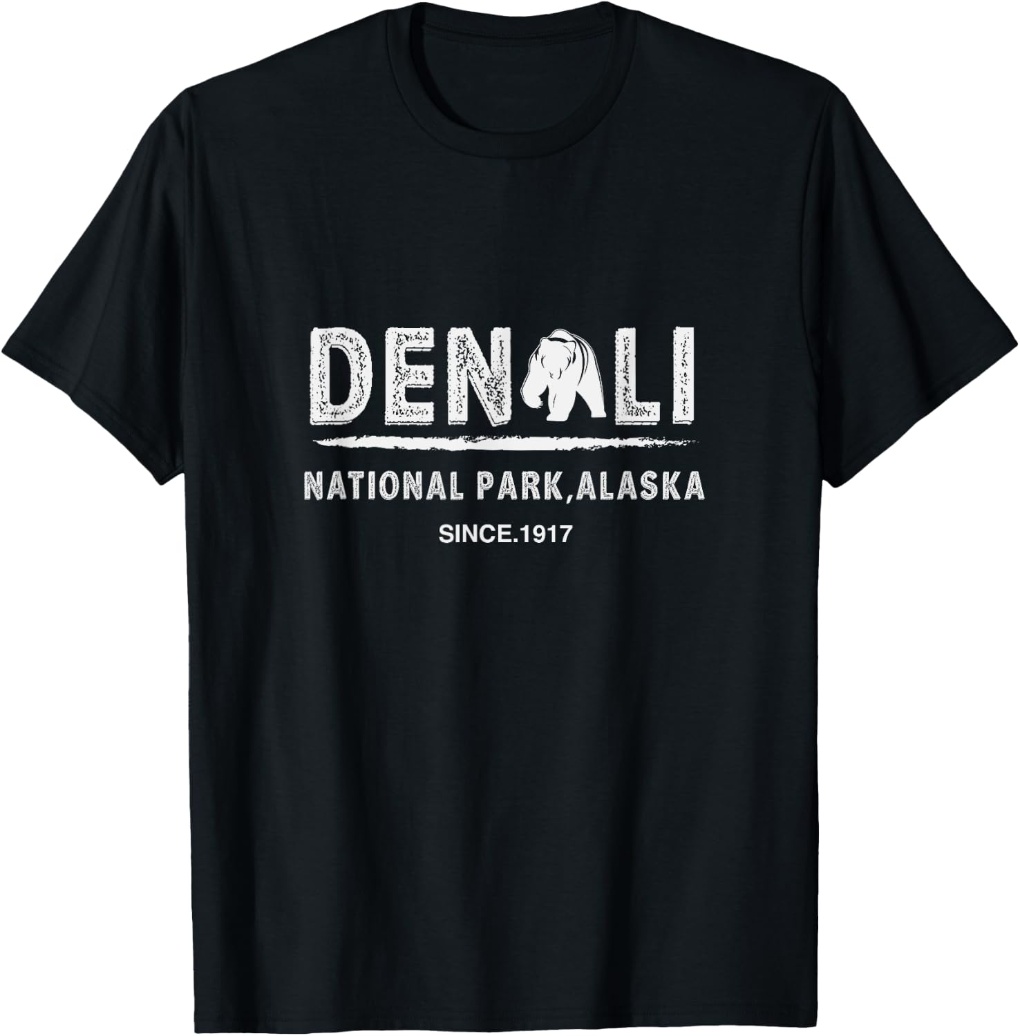 Cool Denali National Park with Polar Bear T-Shirt - T-Shirt | Black