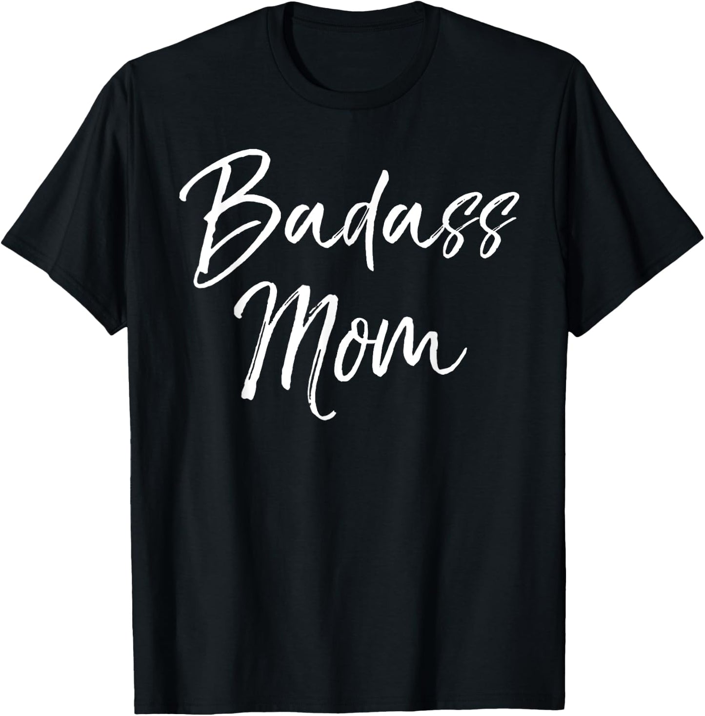 Funny Mother's Day Gift Cussing Momma's Cute Badass Mom T-Shirt - T-Shirt | Black