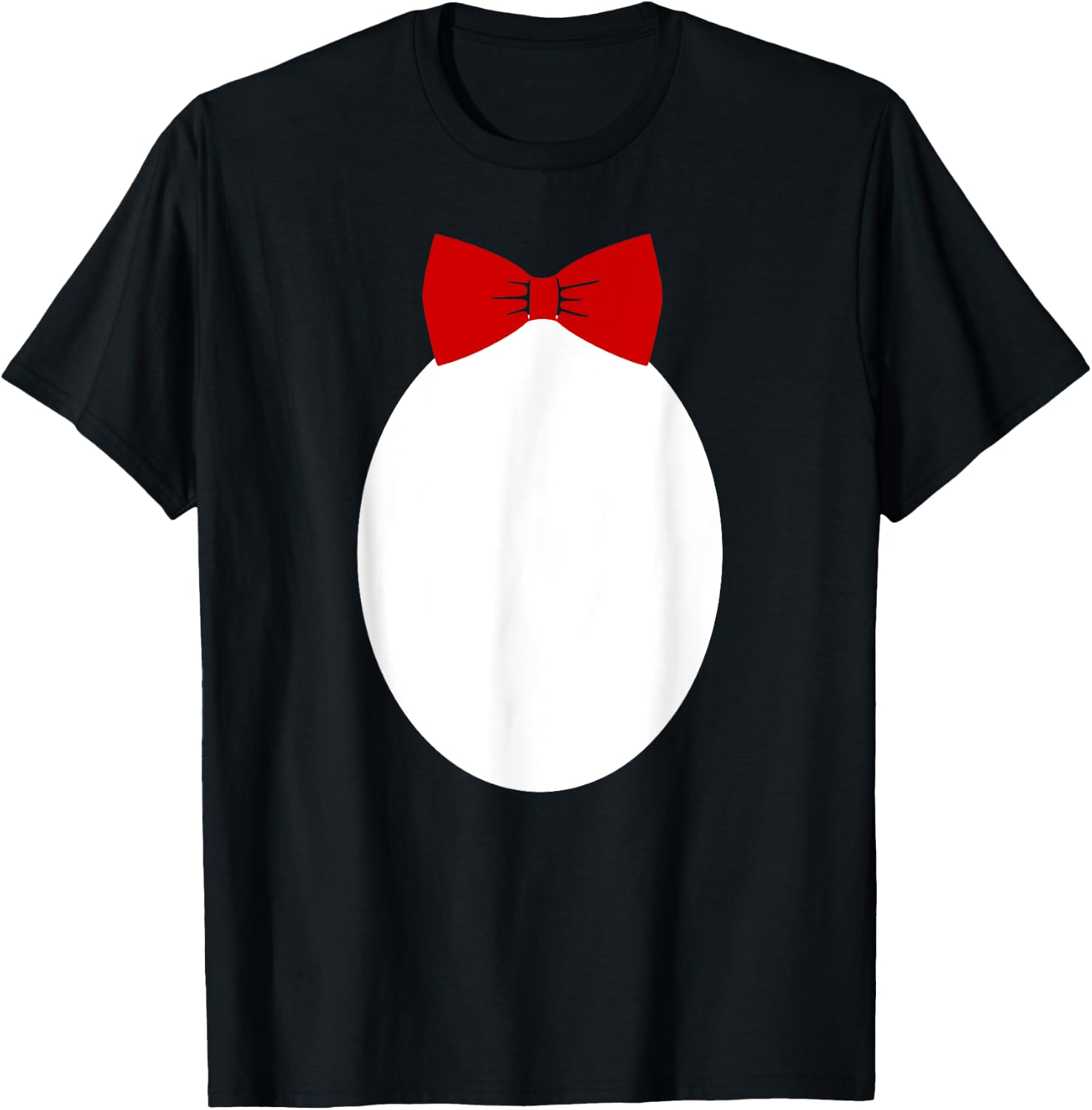 Cute Penguin Belly With Bow Tie T-Shirt - T-Shirt | Black