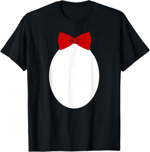 Cute Penguin Belly With Bow Tie T-Shirt - T-Shirt | Black