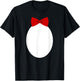 Cute Penguin Belly With Bow Tie T-Shirt - T-Shirt | Black