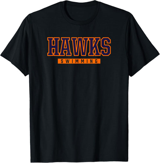 Olathe East Hawks Swimming T-Shirt - T-Shirt | Black
