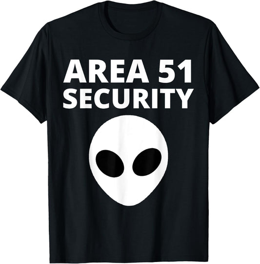 Area 51 Security - Funny Alien T-Shirt - T-Shirt | Black