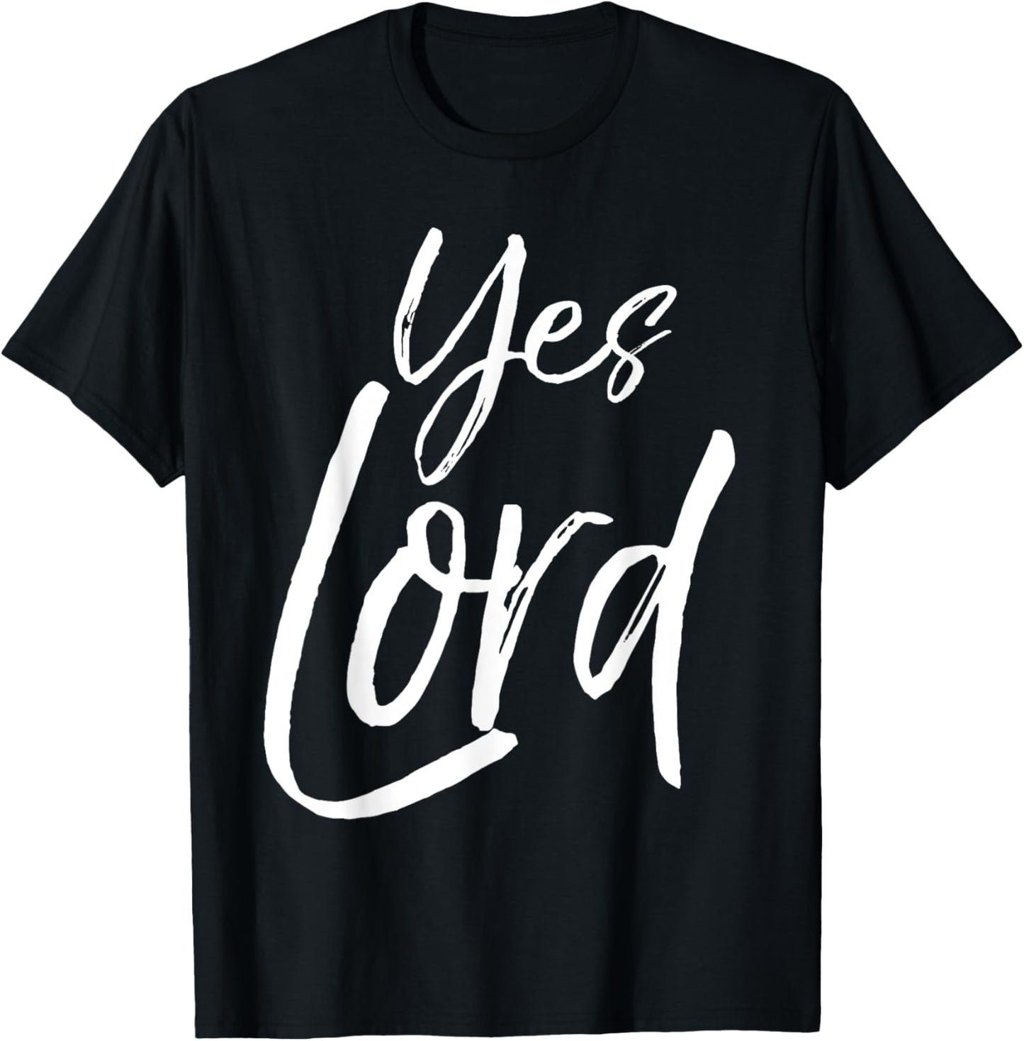 Yes Lord Shirt Vintage Amen Bold Cool Christian T-Shirt - T-Shirt | Black
