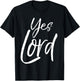 Yes Lord Shirt Vintage Amen Bold Cool Christian T-Shirt - T-Shirt | Black