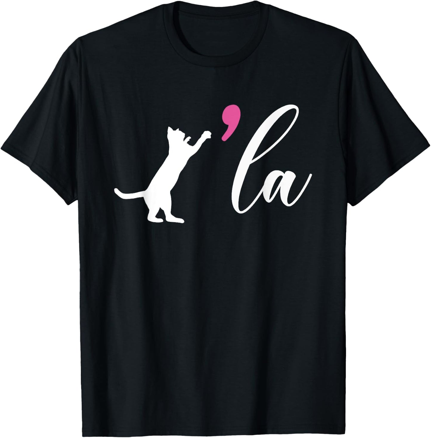 Cat Ladies For Kamala Harris For President 2024 Comma La T-Shirt - T-Shirt | Black