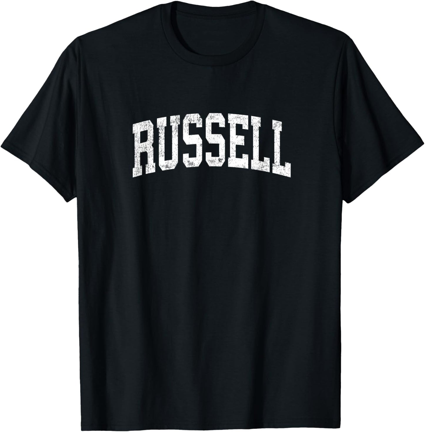 Russell Massachusetts MA Vintage Athletic Sports Design T-Shirt - T-Shirt | Black