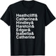 Emily Bronte Wuthering Heights Character List T-Shirt - T-Shirt | Black