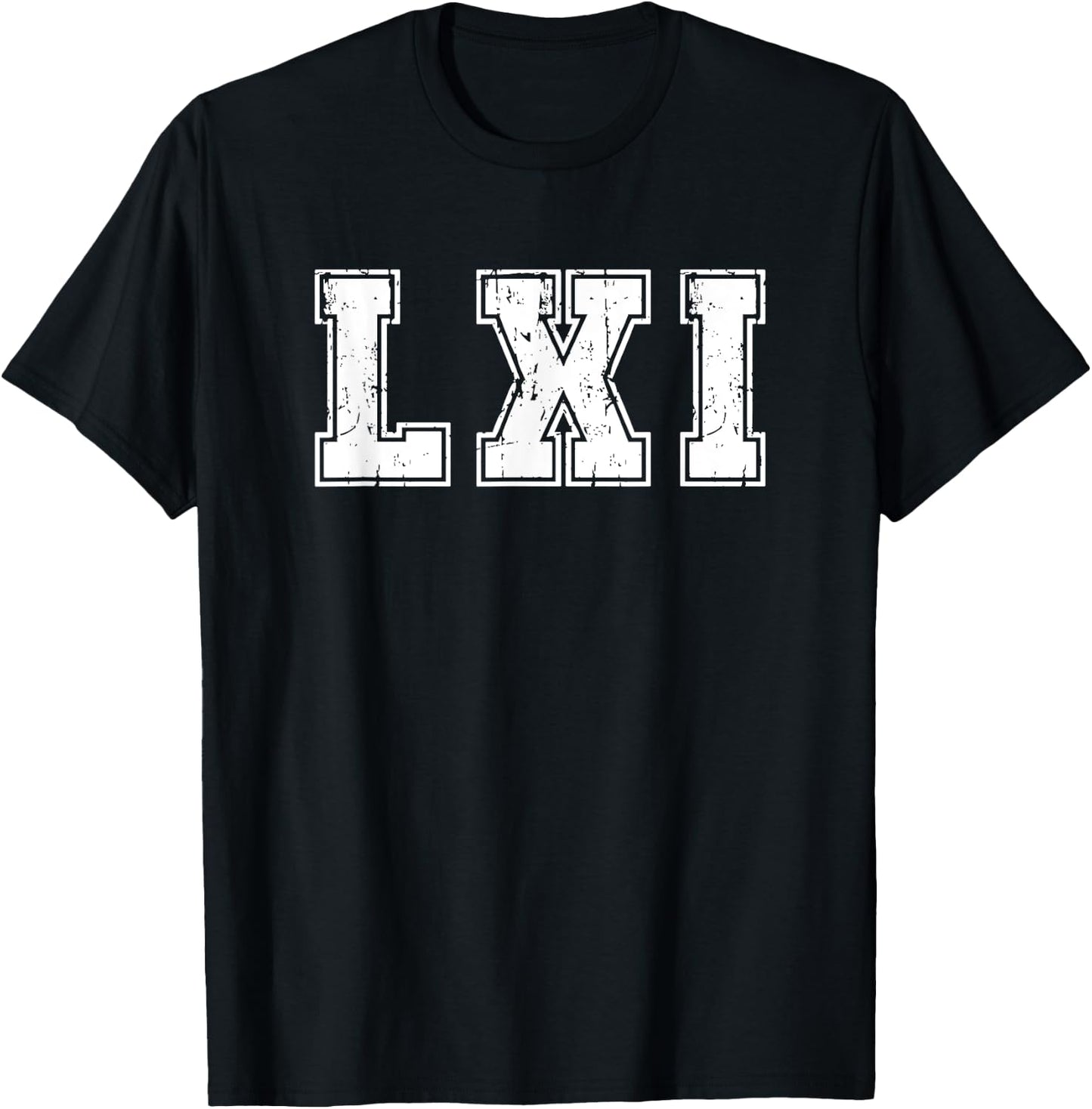 Roman Numeral 61st Birthday 61 Years Old Roman Number T-Shirt - T-Shirt | Black