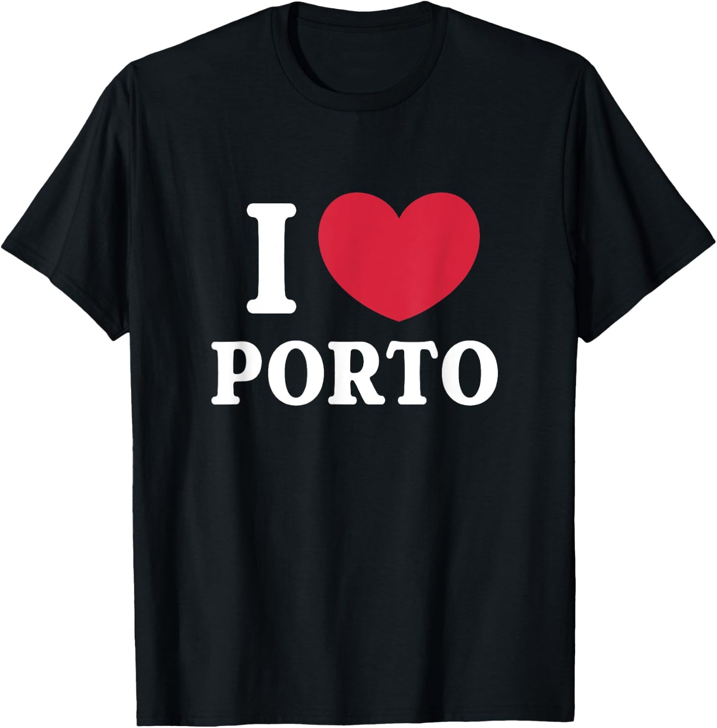 I Love Porto , Black, S T-Shirt - T-Shirt | Black