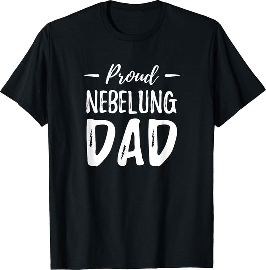 Proud Nebelung Cat Dad Funny Cat Lover Gift T-Shirt - T-Shirt | Black