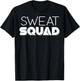 Sweat Squad Gym Exercise Bold Drop Shadow T-Shirt - T-Shirt | Black
